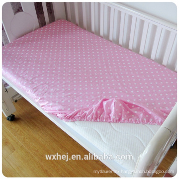 Factory Wholesale high quality printed Plain Cotton Crib kids Fitted Sheet